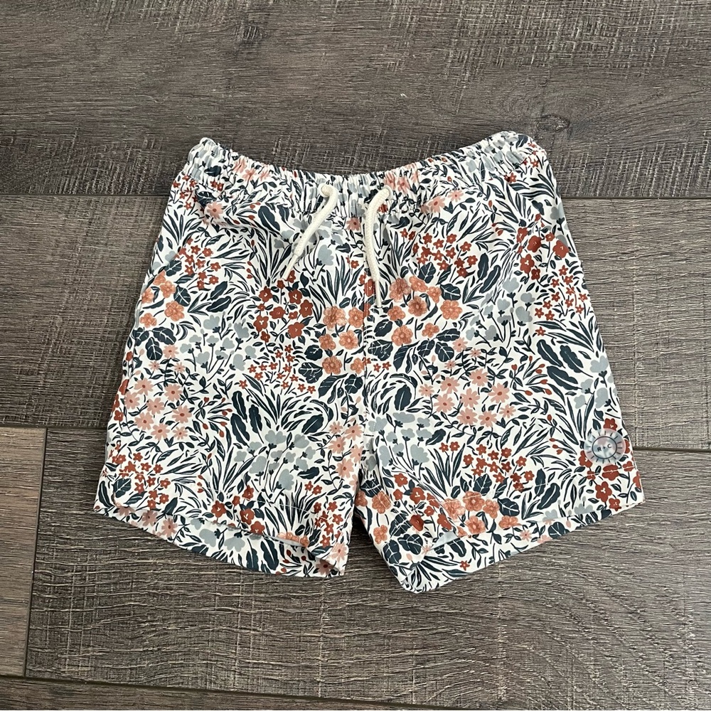 Rylee + Cru Floral Print Boys Swim Shorts